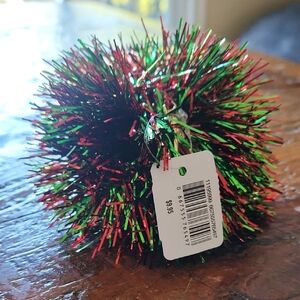 Bath & Body Works Red & Green Tinsel Pom Garland Accent PocketBac Holder